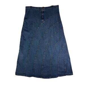 DEBORAH & CO. Long Jean Skirt Size L